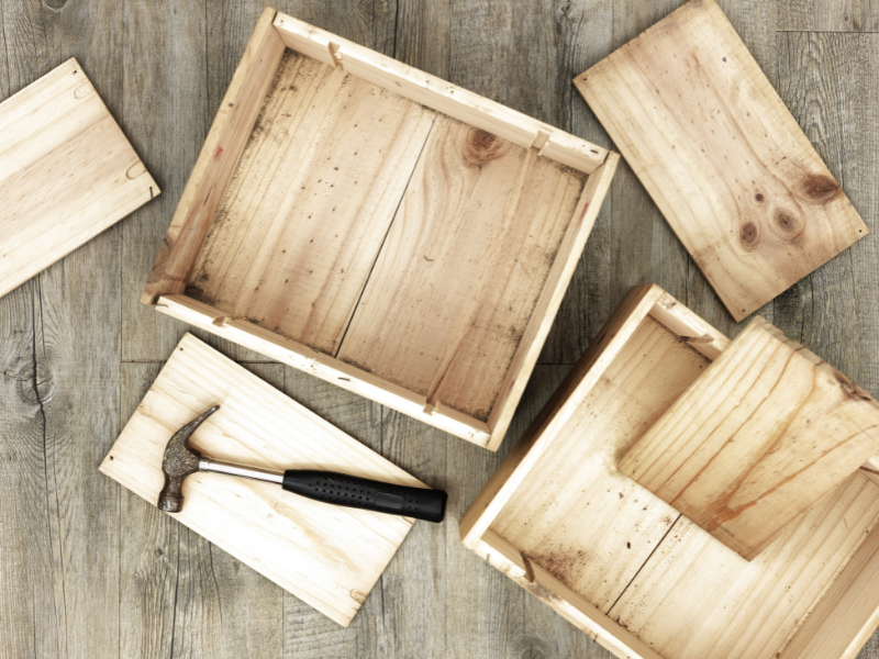 Skrzynki i pudełka drewniane – decoupage